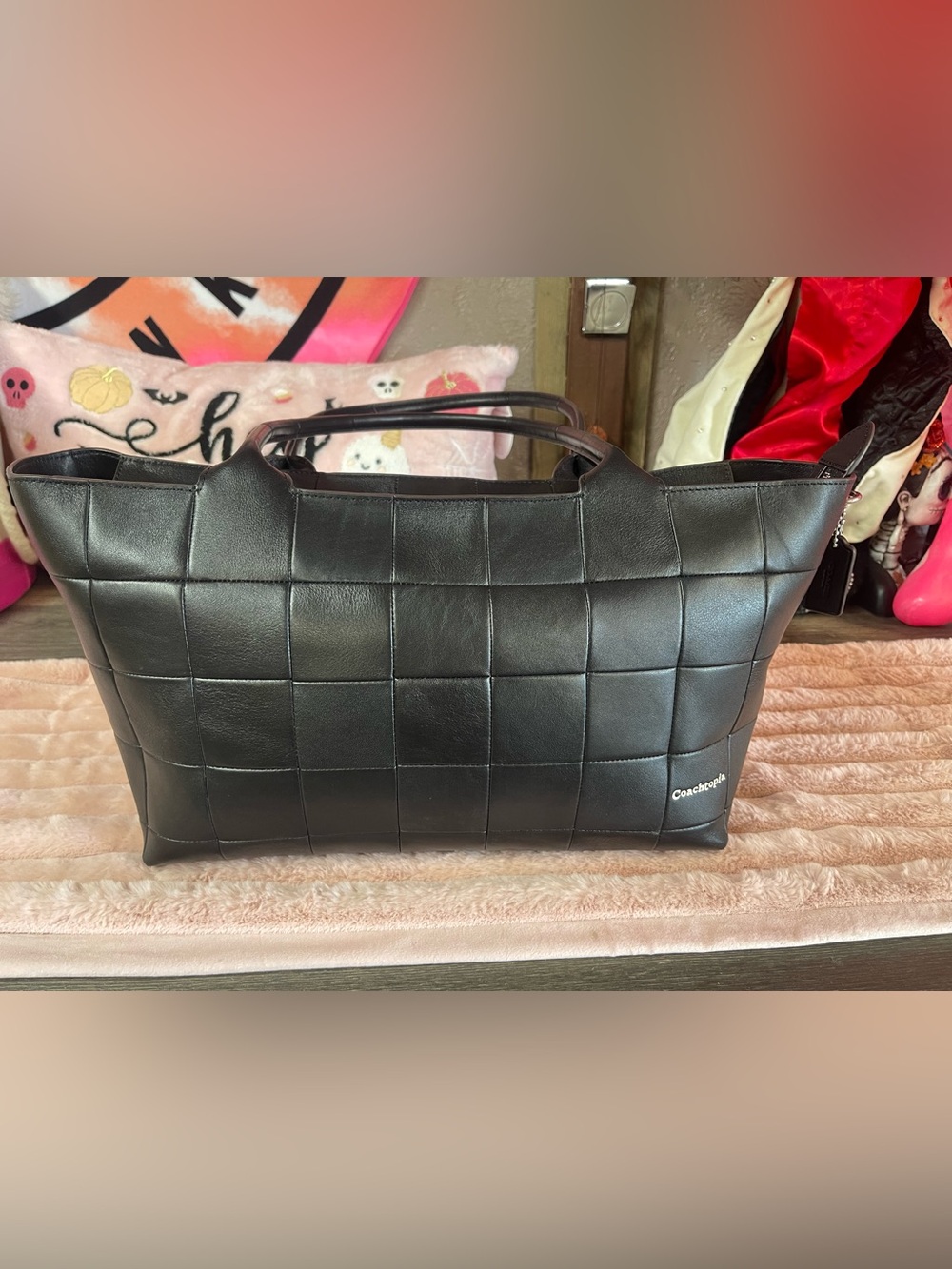 Coachopia Alter/Ego Black Leather Tote Bag